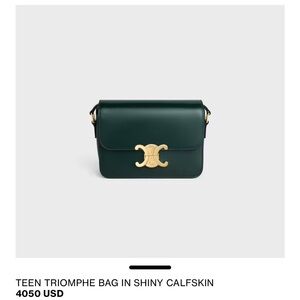 Authentic Celine CLASSIQUE TRIOMPHE BAG IN SHINY CALFSKIN